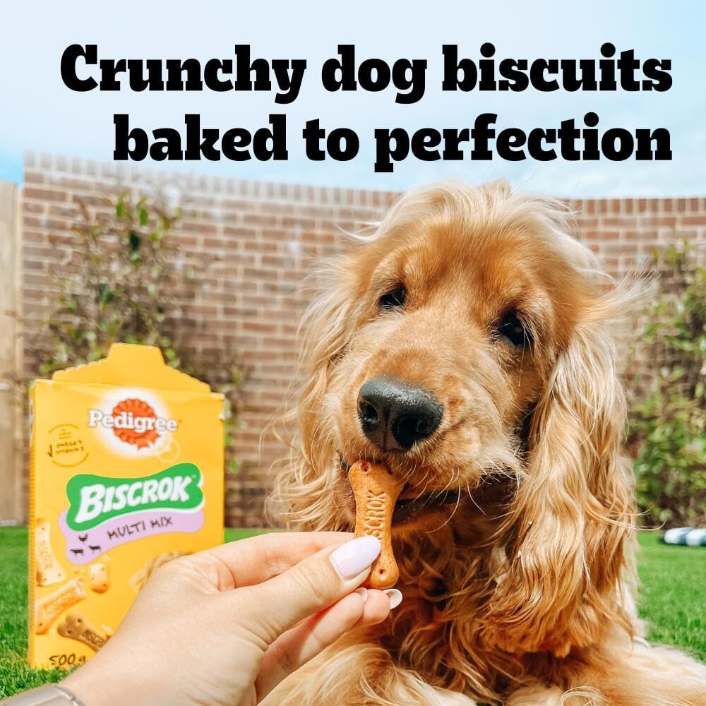 Pedigree Biscrok Multi Mix - Dog Treats - Bone-Shaped Biscuits - 500 g