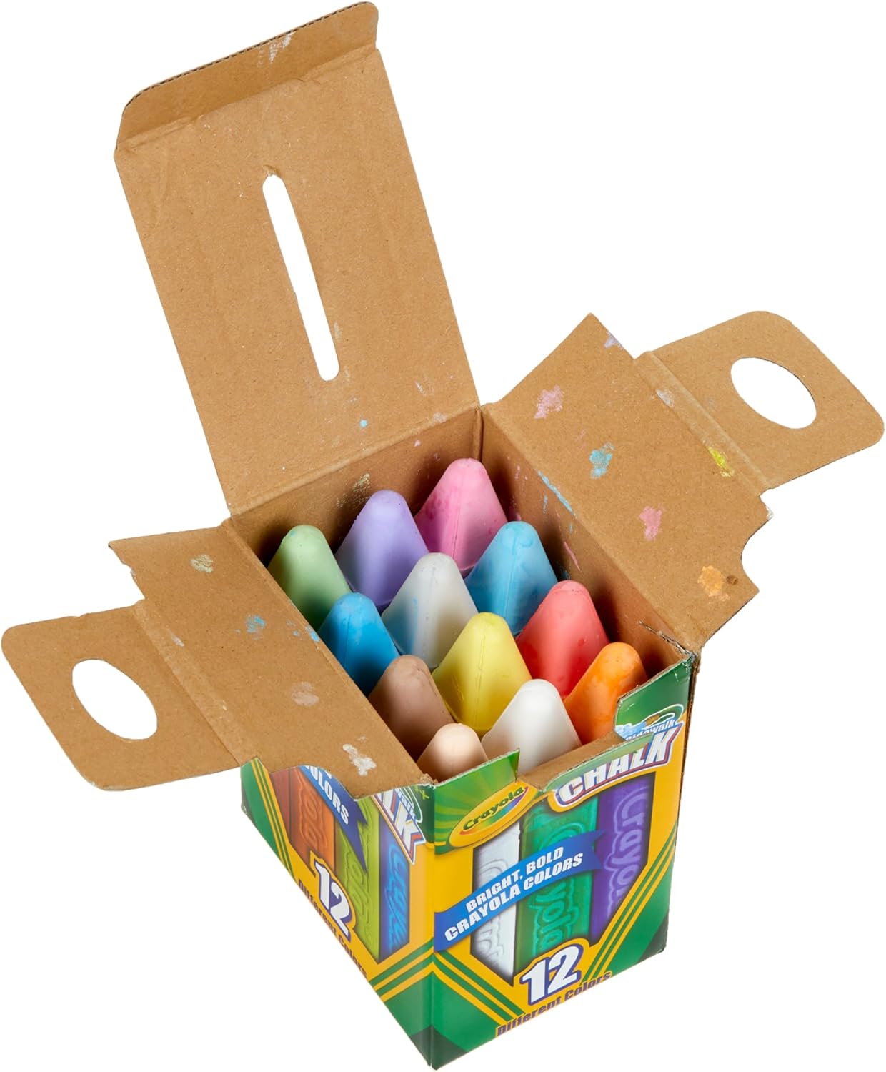 CRAYOLA Outdoor Chalk - Assorted Colours (Pack of 12) | Perfect for Drawing on the Pavement or Patio - Easily Washes Away with Water! | For Ages 4+