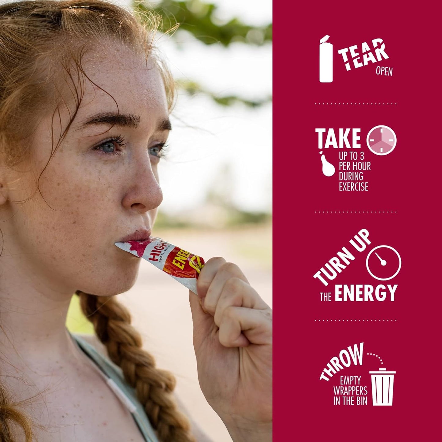 HIGH5 Energy Gels - Quick Release Sports Gels to Power Muscles for Peak Performance - Natural Fruit Juice & Caffeine-Free - On The Go Energy Boost for Running, Cycling and Endurance (Berry, 20 x 40g)