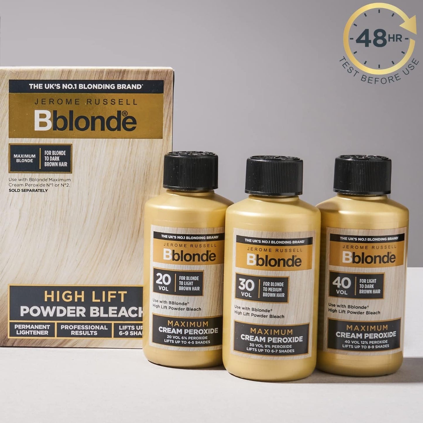 Jerome Russell Bblonde Cream Peroxide, 40 Volume, 12% Peroxide, Lifts 8-9 Levels, 75ml