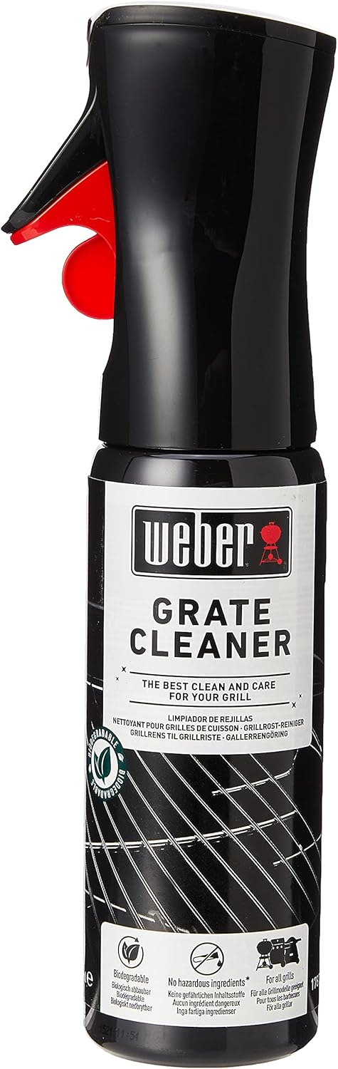 Weber Grill Grate Cleaner 300ml, fine Mist Spray, dissolves Grease and Food Residues, biodegradable, No hazardous Ingredients, suitable for all Grill Models (17875)