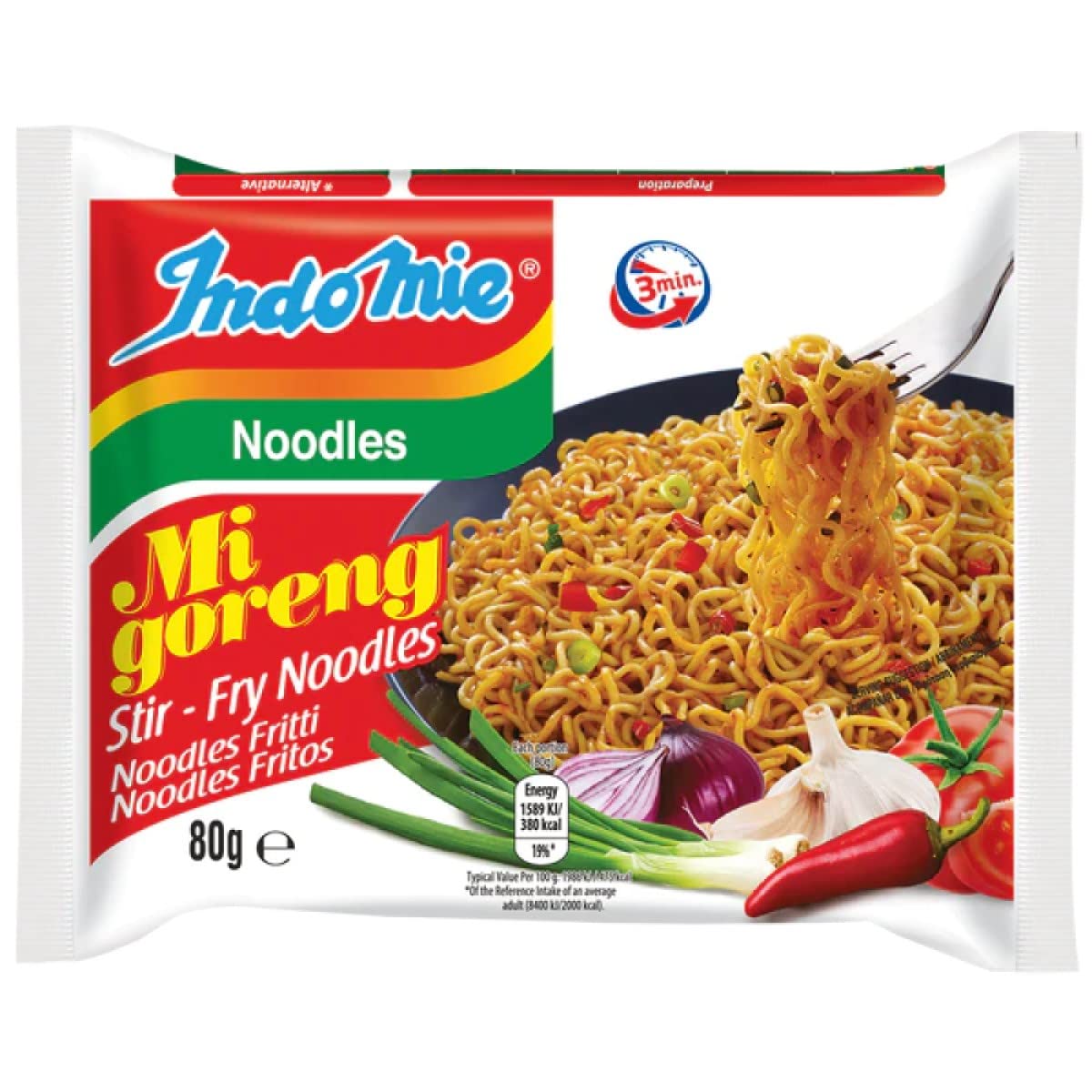 Indomie Mi Goreng Fried Noodles 80g (Pack of 15)