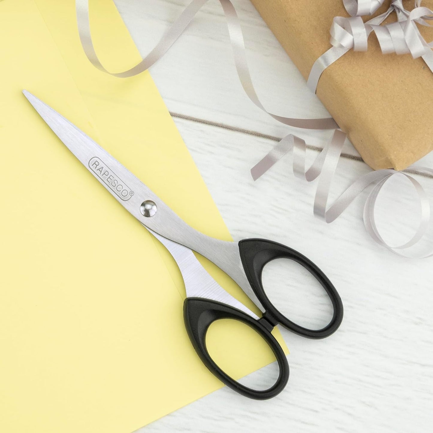 Rapesco 1579 Business Pack: 10 Essential 16cm Stainless-Steel Scissors, Black