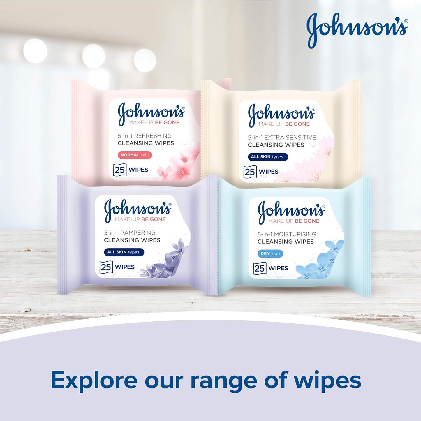 Johnson's Make Up Be Gone Pampering Wipes