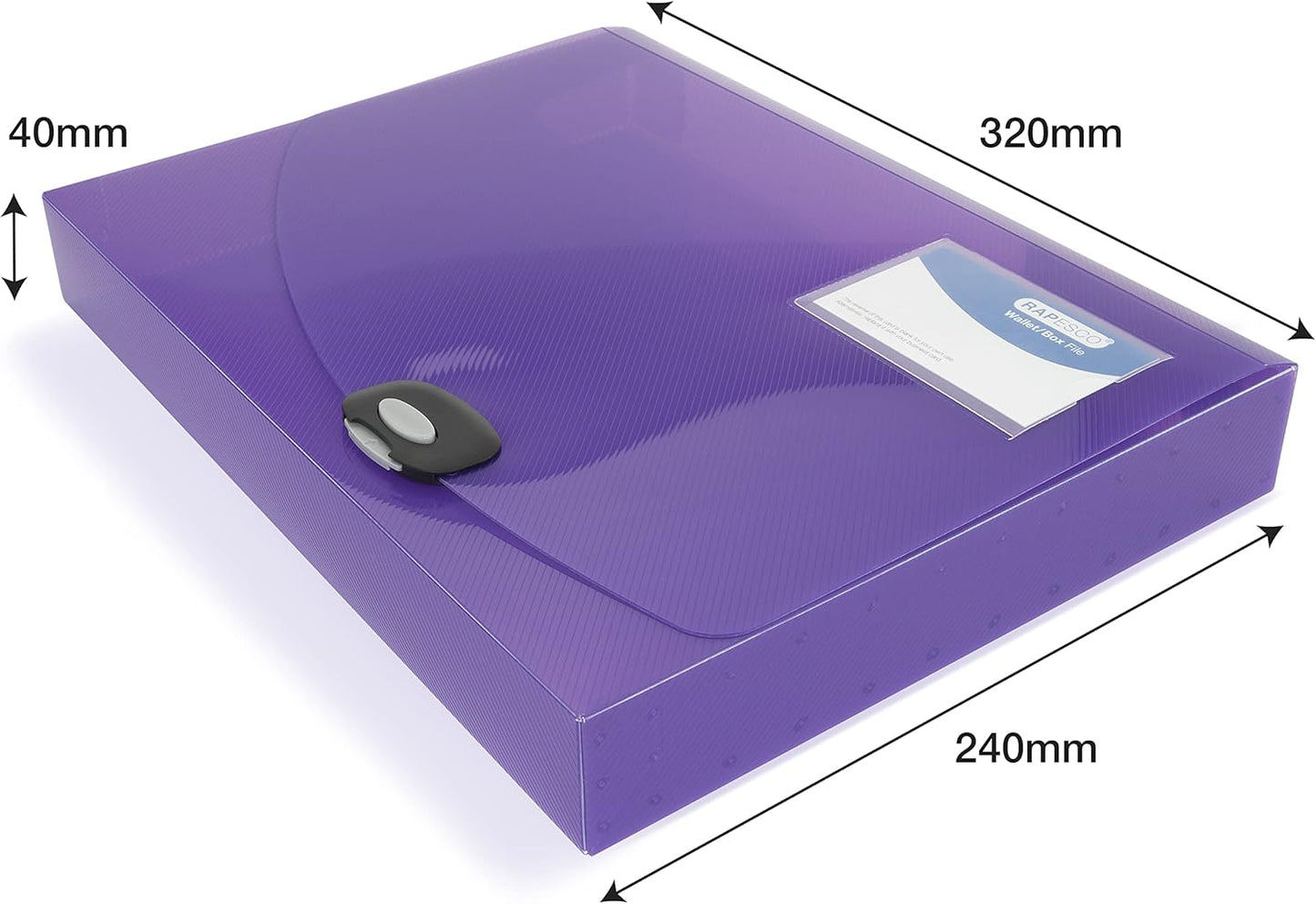 Rapesco 1690 Rigid Box File, 40 mm Spine, A4, Transparent Assorted Colours, Pack of 5