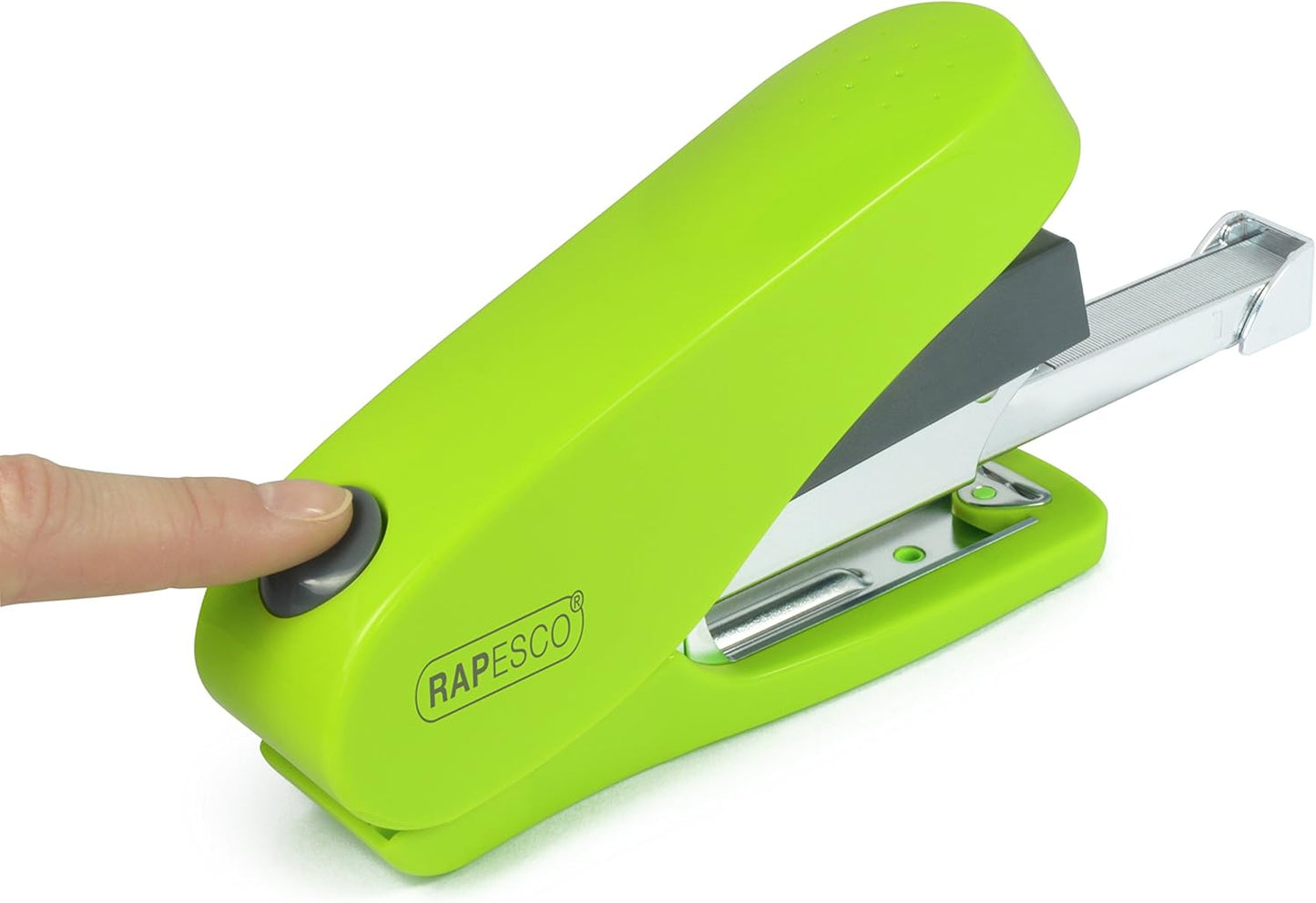 Rapesco 1470 Luna Less Effort Stapler with 2000 Staples, 50 Sheet Capacity, Green