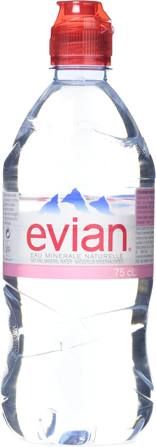 Evian Still Sports Action Natural Mineral Water 75 cl (Pack of 12)