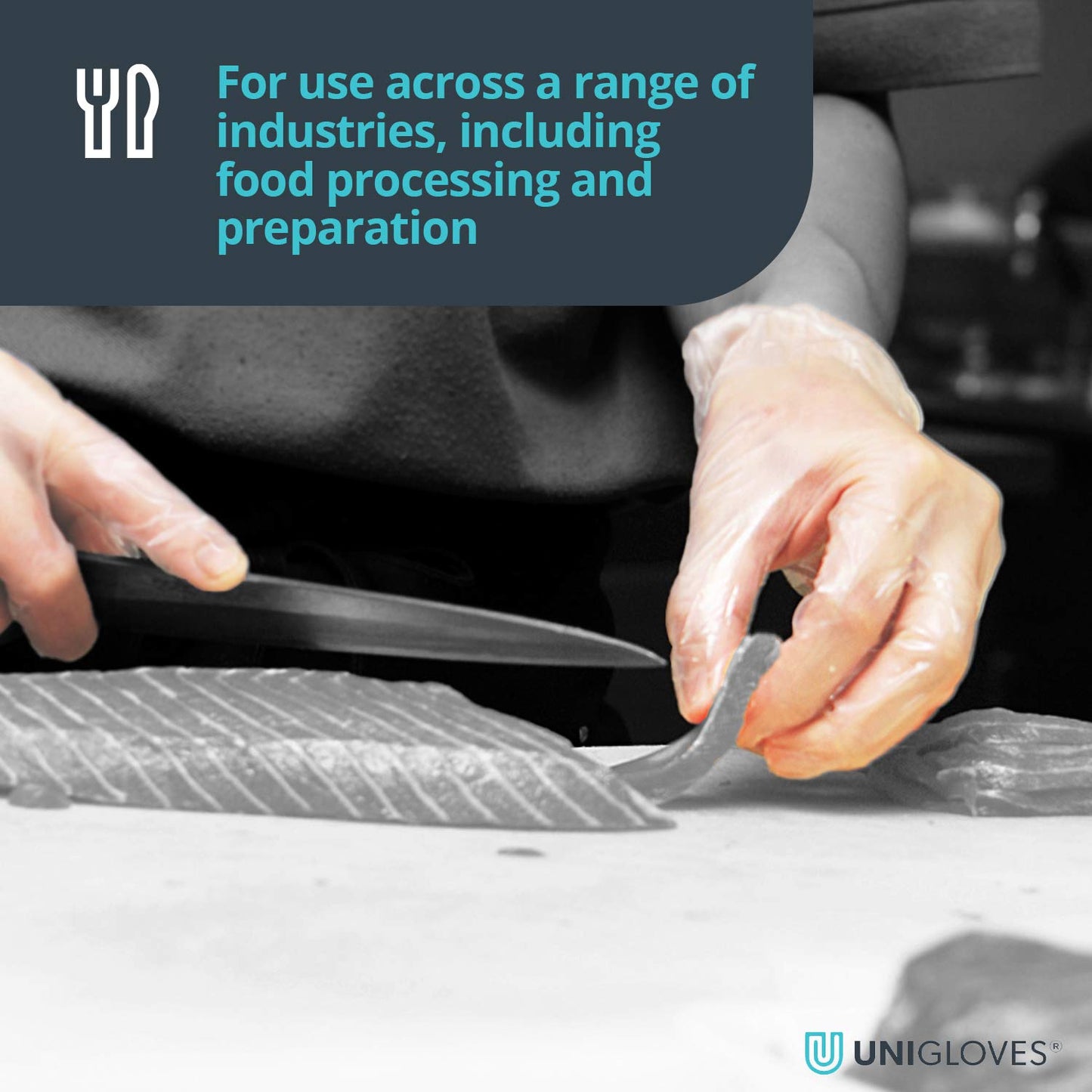 UNIGLOVES Unicare Blue Vinyl GS0093 Single Use - Multipurpose, Lightly Powdered, Latex Free Disposable Gloves, Box of 100 Gloves, Blue, Medium