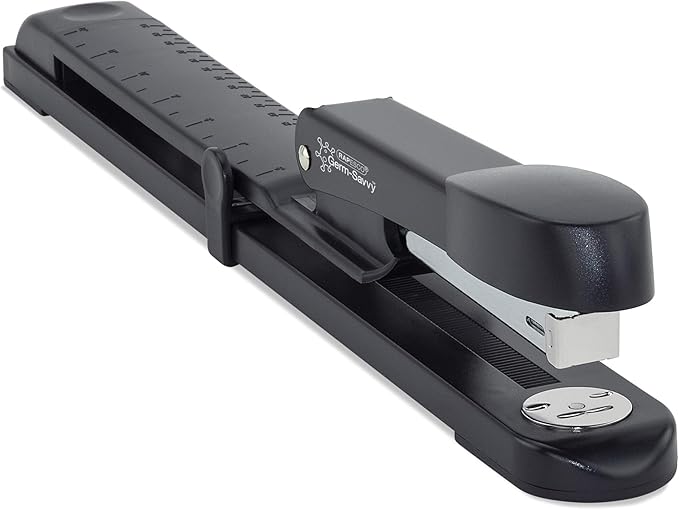 Rapesco A590FBA3 Germ-Savvy Antibacterial, Marlin Long Arm Stapler, Black