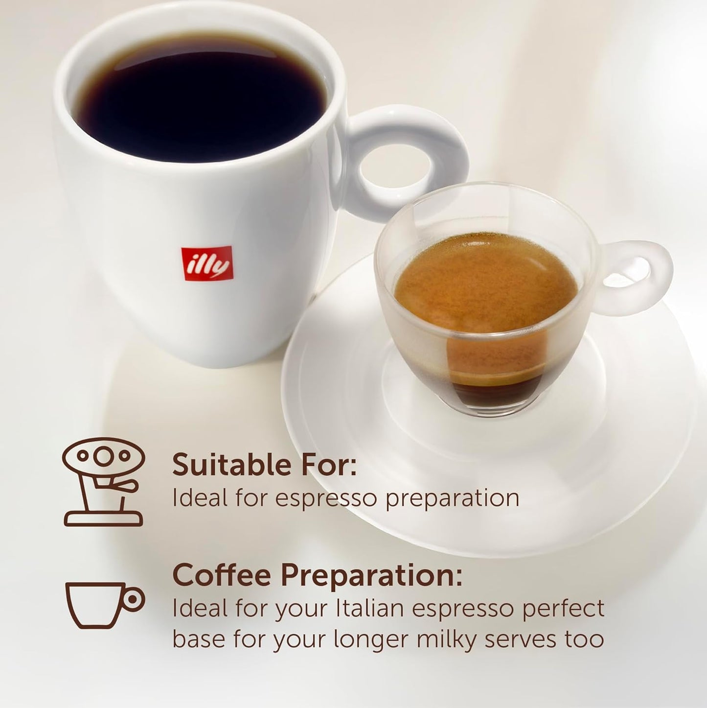 illy Coffee - Classico Ground Coffee - Medium Roast - 100% Arabica Coffee - Ideal for Espresso Preparation - 250g Tin