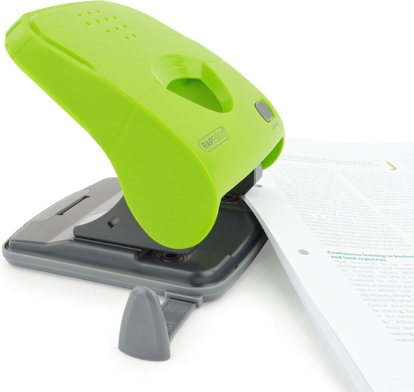 Rapesco 1529 X5-40ps Less Effort 2 Hole Punch, 40 Sheet Capacity, Green