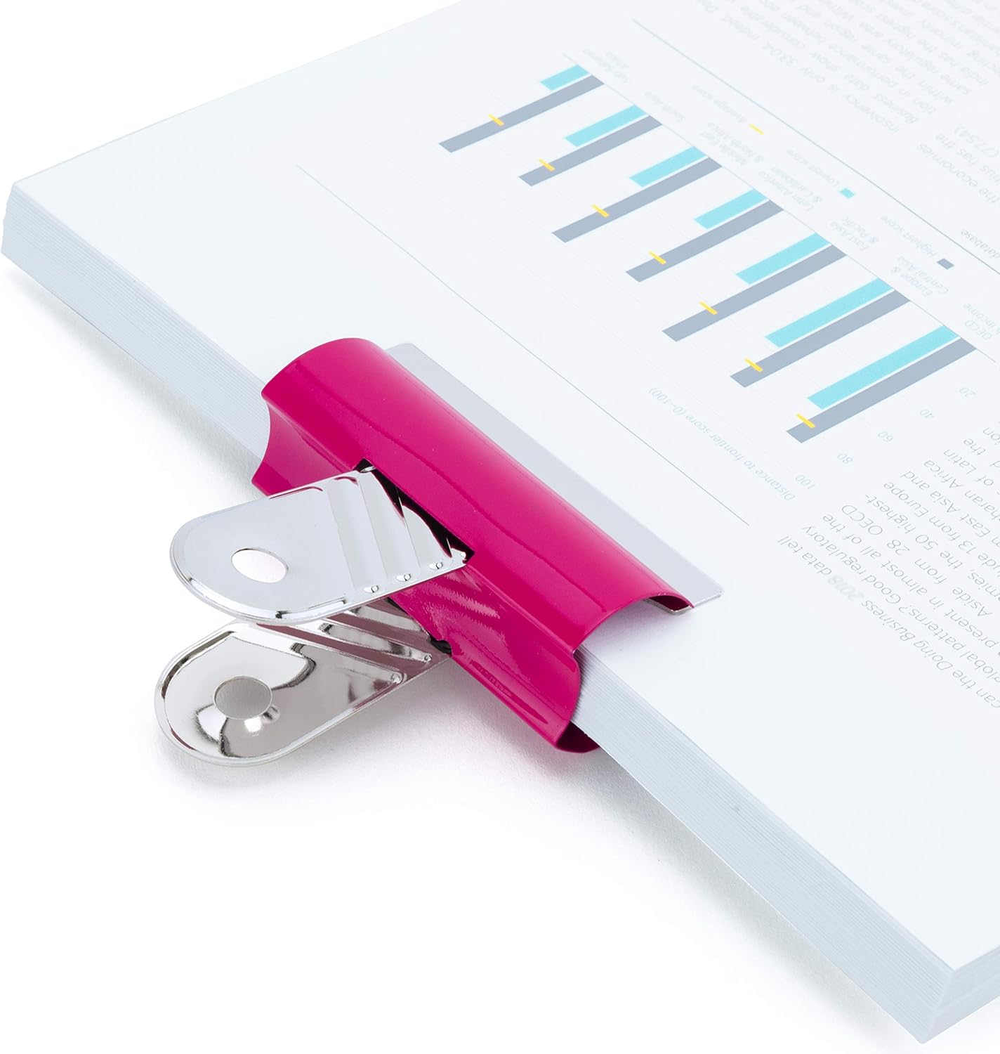 Rapesco 1505 70 mm Letter Clips, Hot Pink, Pack of 10