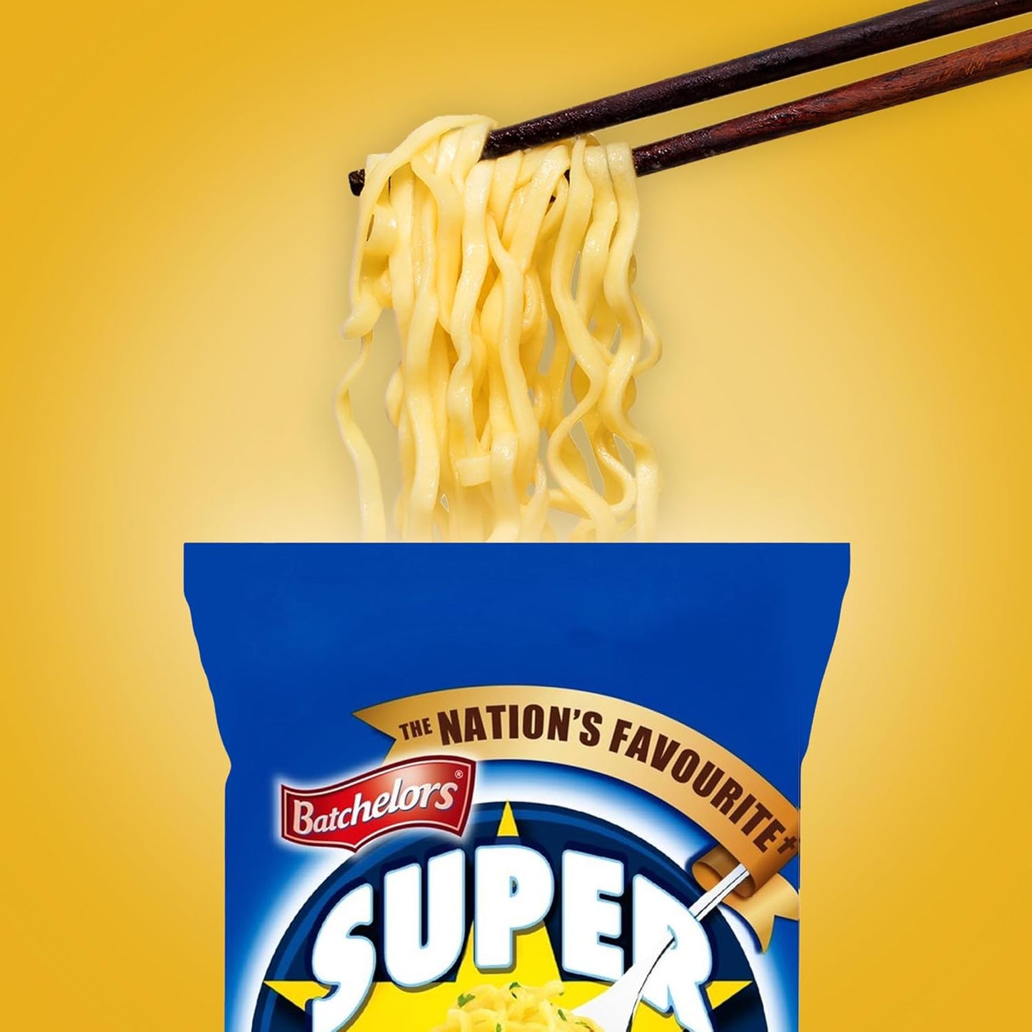 Batchelors Super Noodles Tasty Chicken Flavour, Instant Snack Ready in 4 Minutes, 90 g Packet (Pack Of 8)