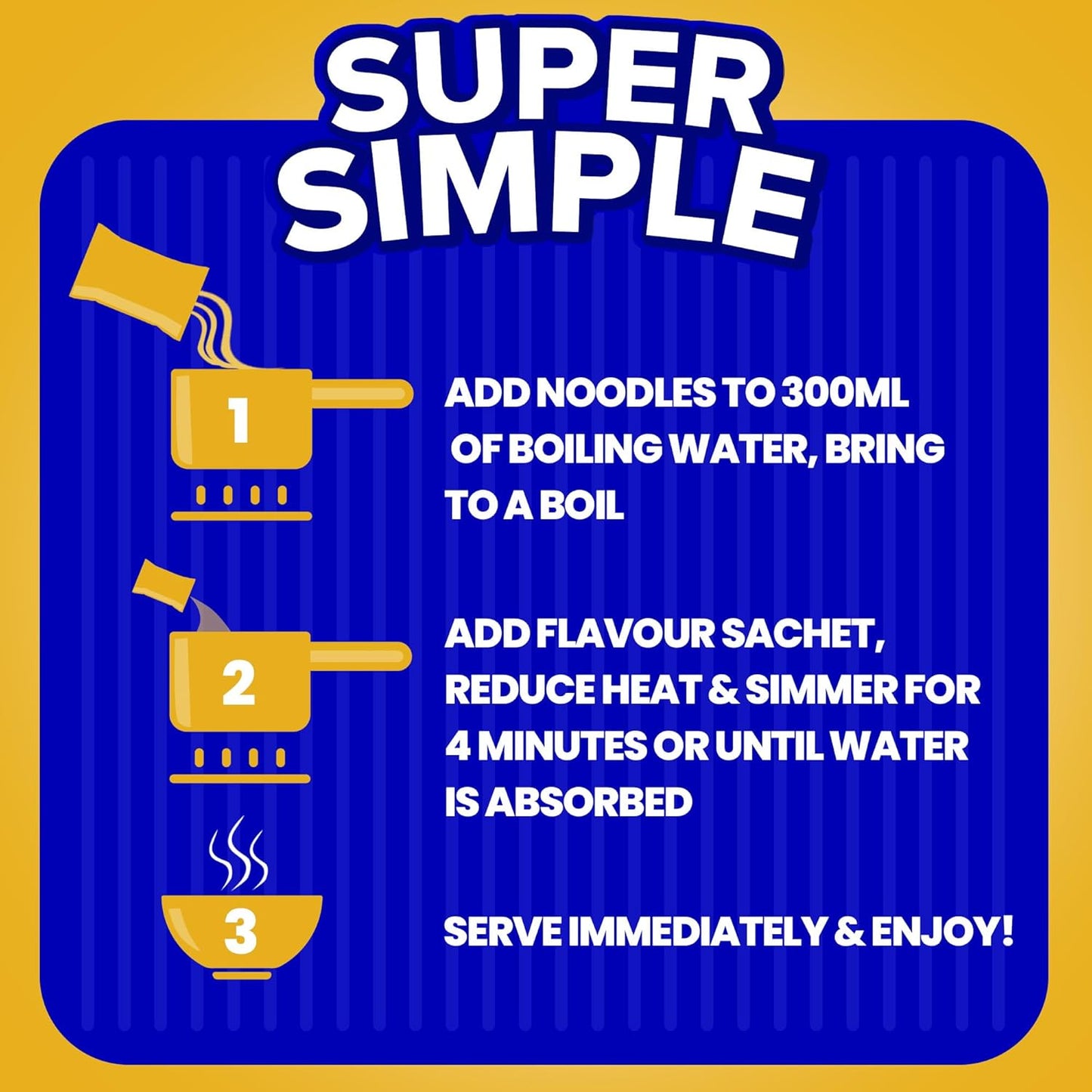 Batchelors Super Noodles Tasty Chicken Flavour, Instant Snack Ready in 4 Minutes, 90 g Packet (Pack Of 8)
