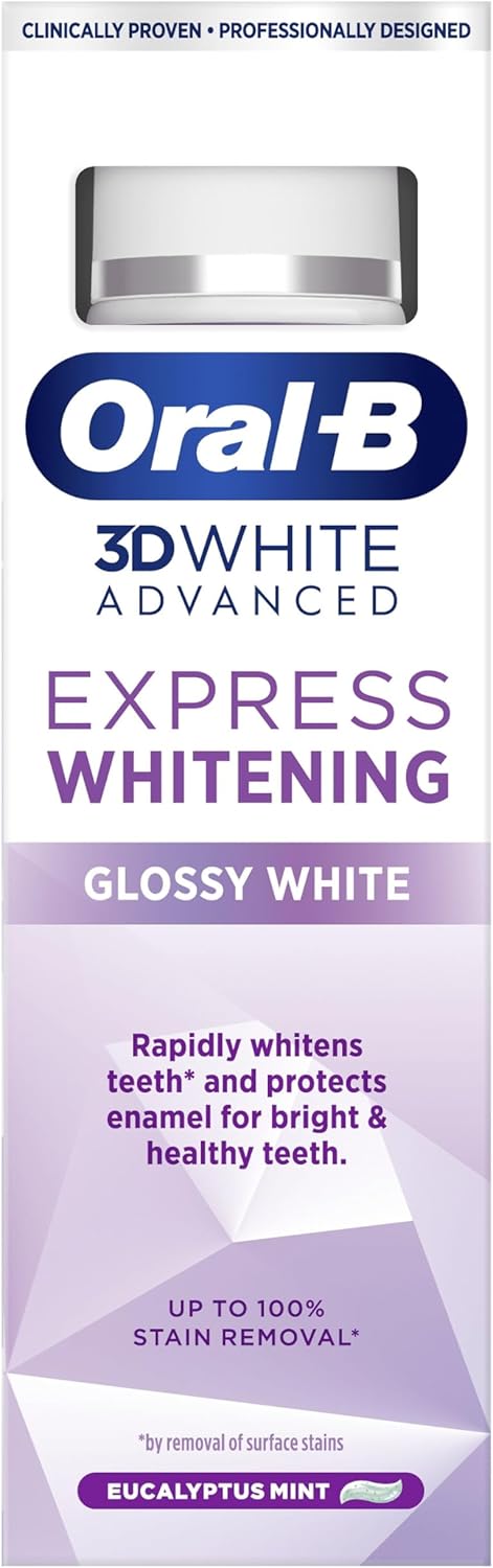 Oral-B 3D White Advanced Toothpaste Express Whitening Glossy White 75ml