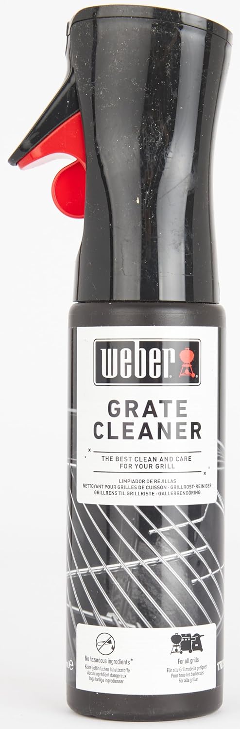 Weber Grill Grate Cleaner 300ml, fine Mist Spray, dissolves Grease and Food Residues, biodegradable, No hazardous Ingredients, suitable for all Grill Models (17875)