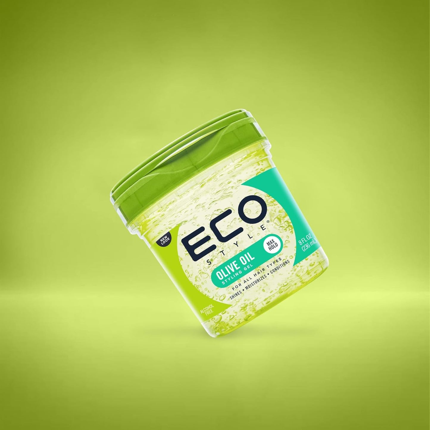 Eco Style Olive Oil Eco Styler Hair Gel, Hydrate and Style, Alcohol-Free, Green 236 ml (Pack of 1)