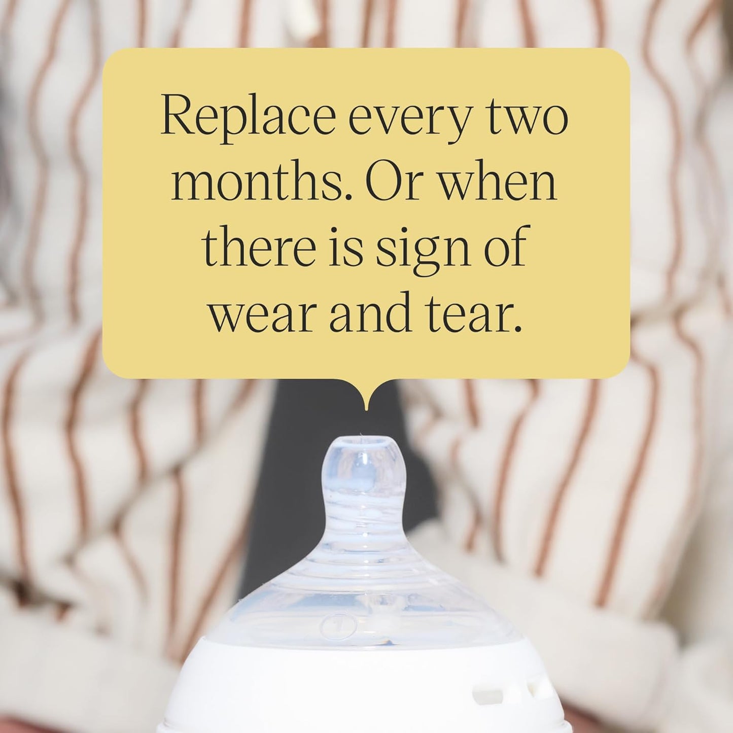 Tommee Tippee Natural Start Baby Bottle Teats, Fast Flow, 6+ Months, Breast-Like for a Natural Latch, Anti-colic Valve, Soft Silicone, Pack of 2