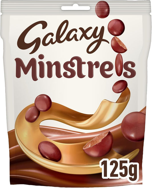 Galaxy Minstrels Chocolate Bag, Movie Night Snacks & Chocolate Gifts, 2x125g