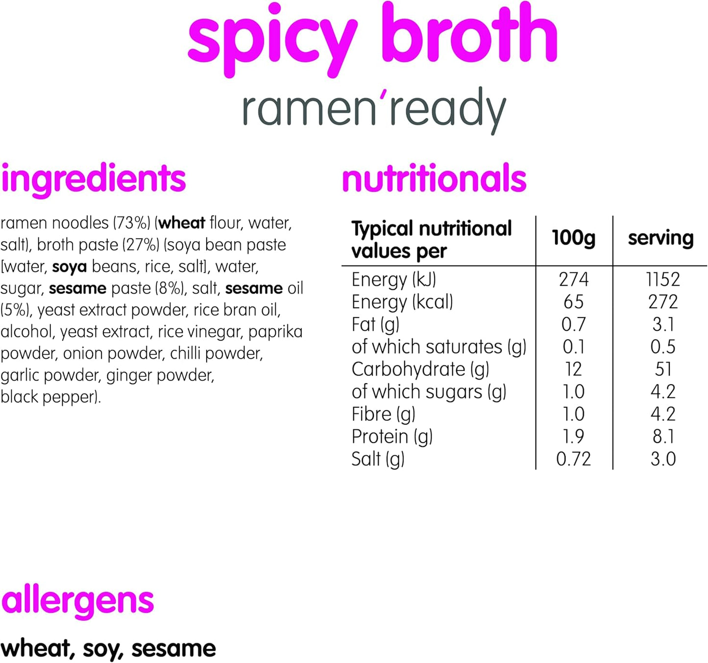 itsu Ramen Ready Noodles with Spicy Broth - Ribbon Tied Ramen Noodles from Japan in Spicy Broth - Multipack (6 Pack x 86g)