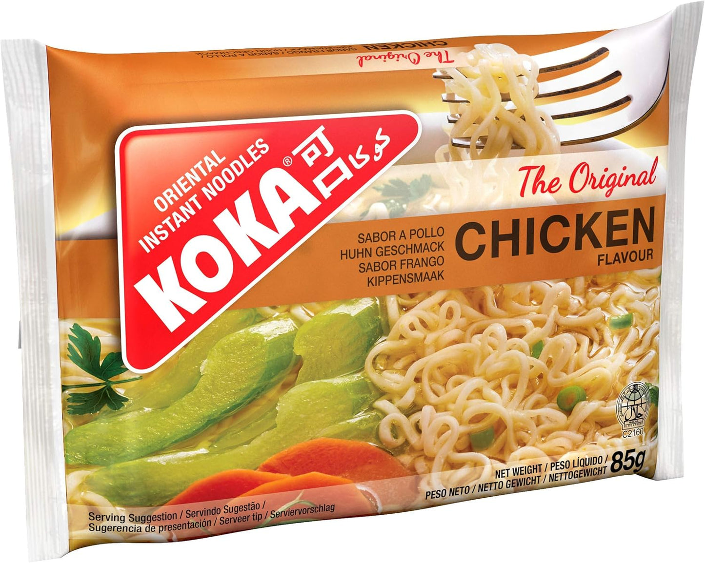 Koka Original Chicken Flavour Oriental Style Instant Noodles, 85 g (Pack of 30)