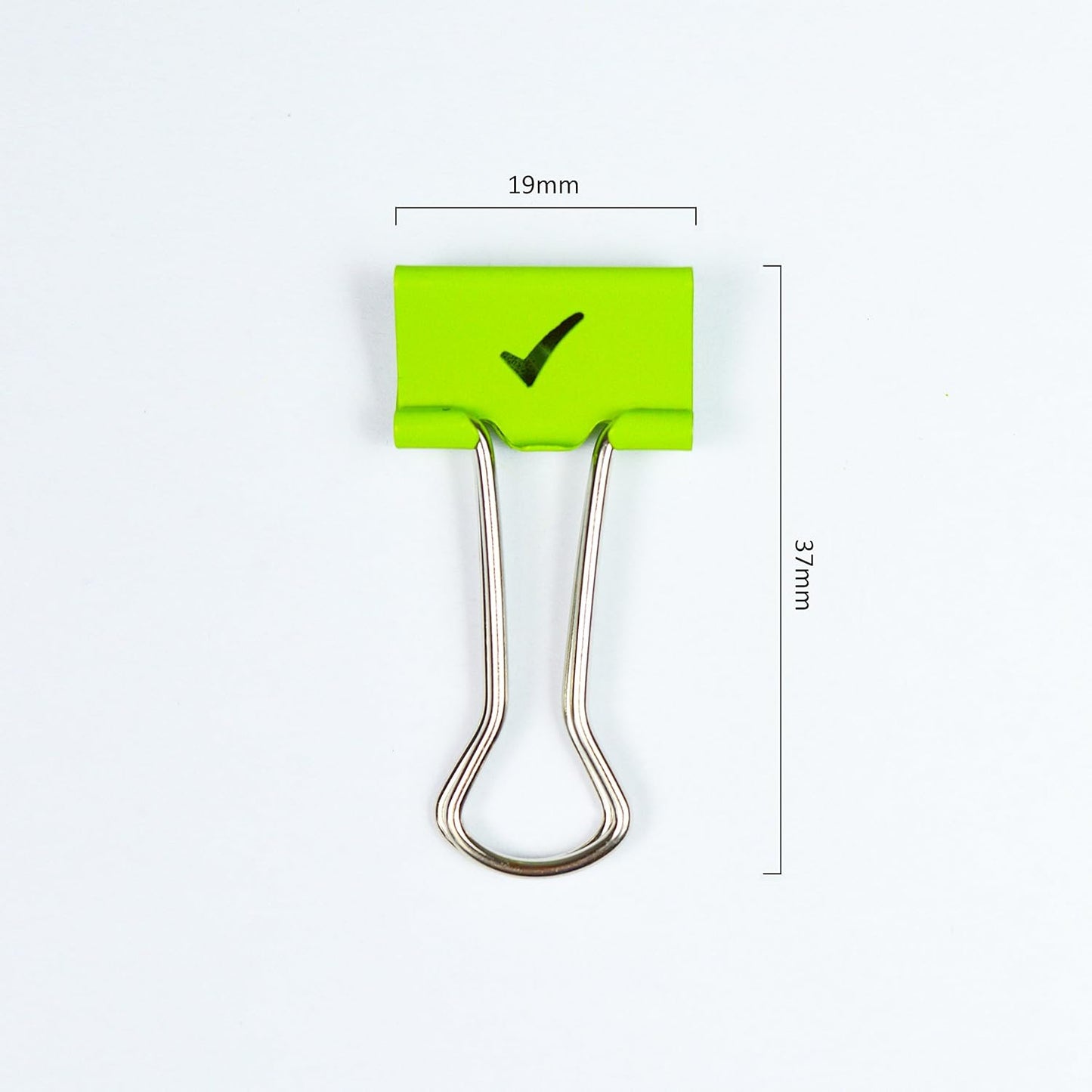 Rapesco 1421 19 mm Tick Foldback Binder Clips, Green, Pack of 80