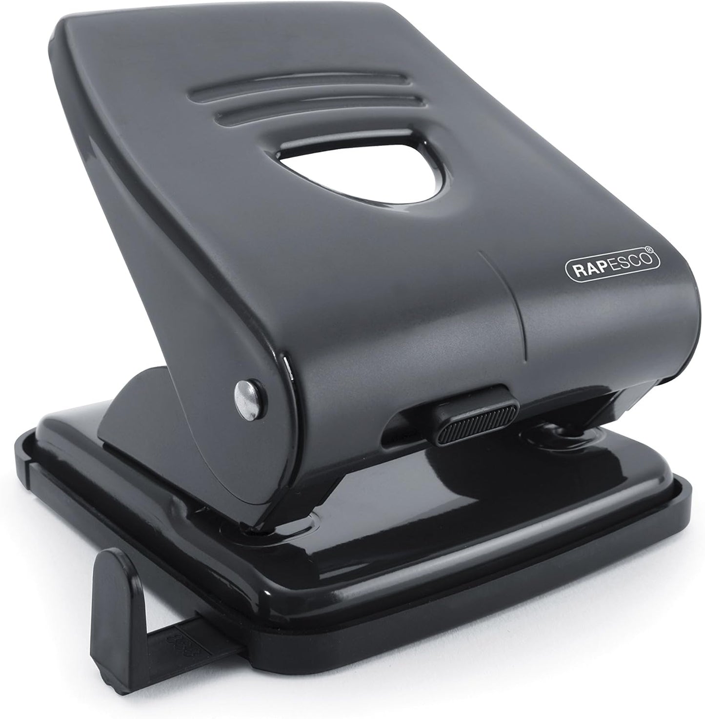 Rapesco PF827AB1 827 2-Hole Metal Punch, 30 Sheet Capacity, Black