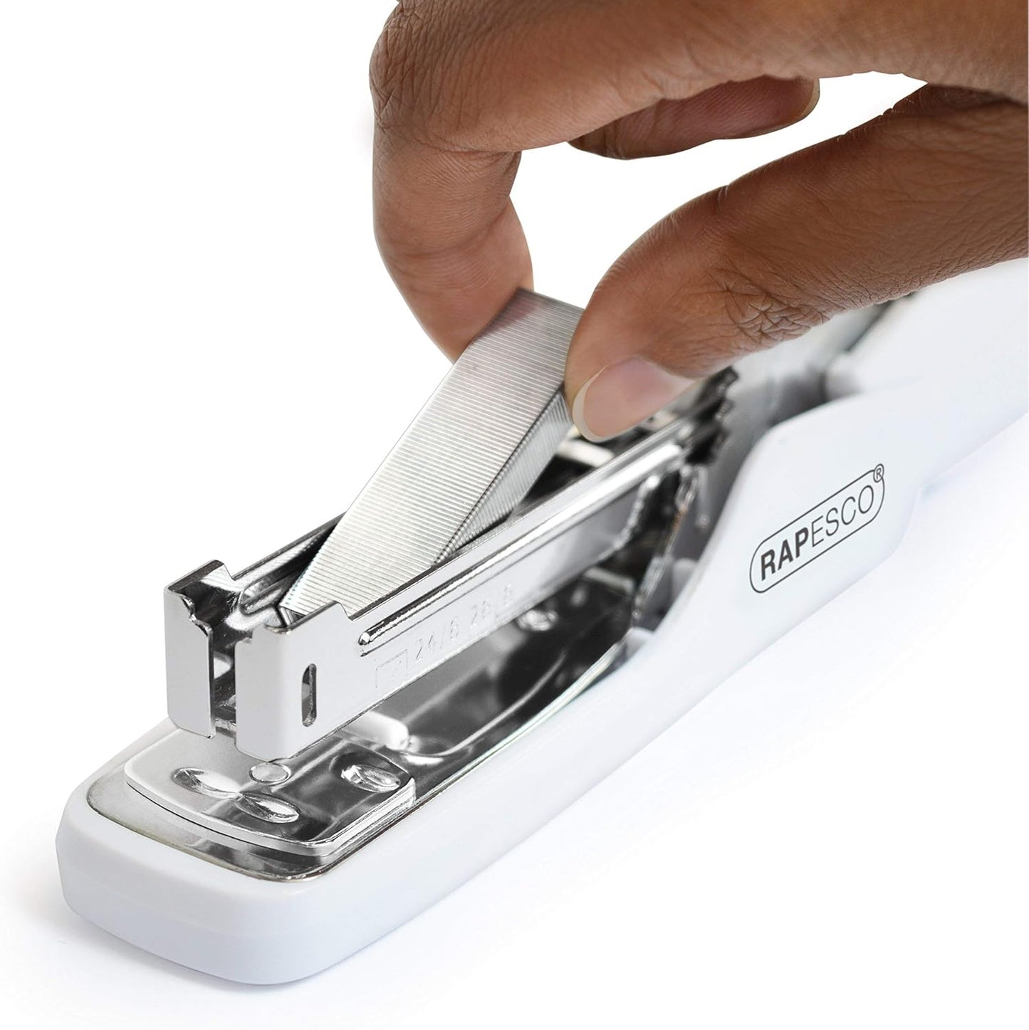 Rapesco 1311 X5-25ps Less Effort Stapler, 25 Sheet Capacity, White