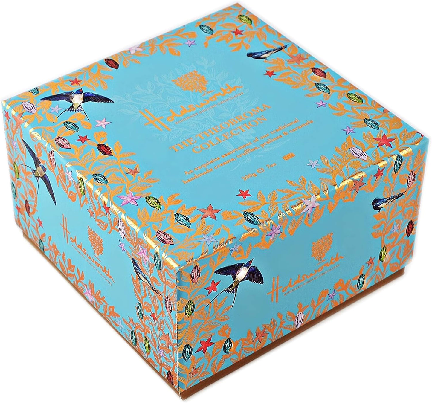 Holdsworth Chocolates Classics - Theobroma Collection an Assortment of Handmade Truffles Formed of Pralines and Caramels Coated with Dark or White Milk Chocolate 200g