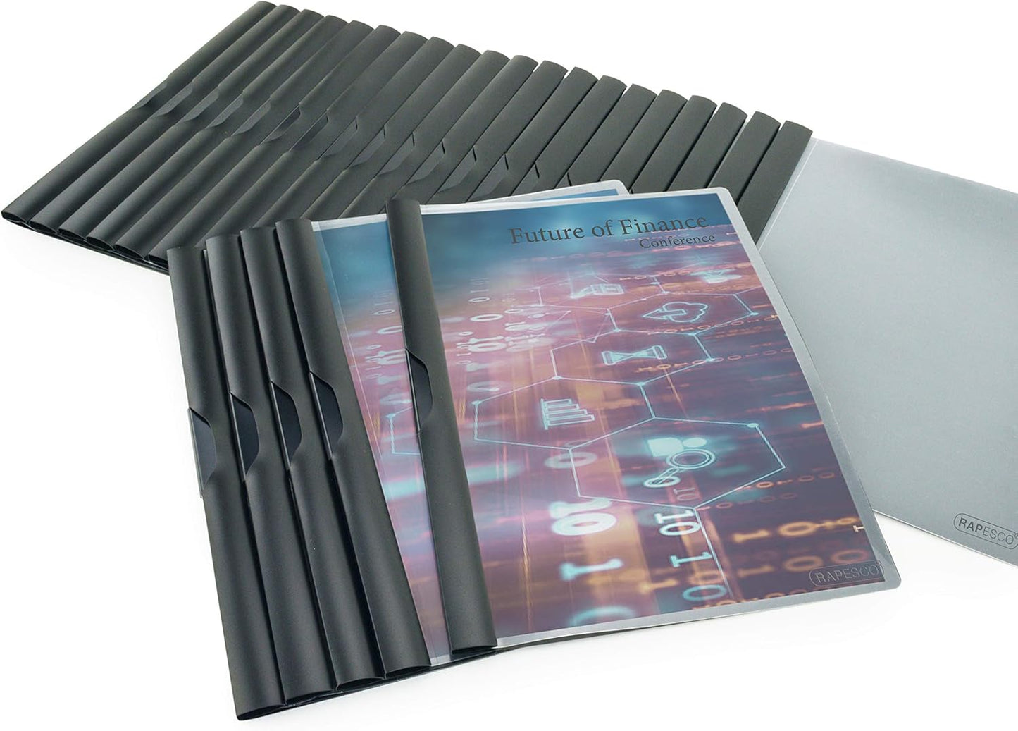 Rapesco 0909, 20 Pocket A4 Presentation Display Book, Black