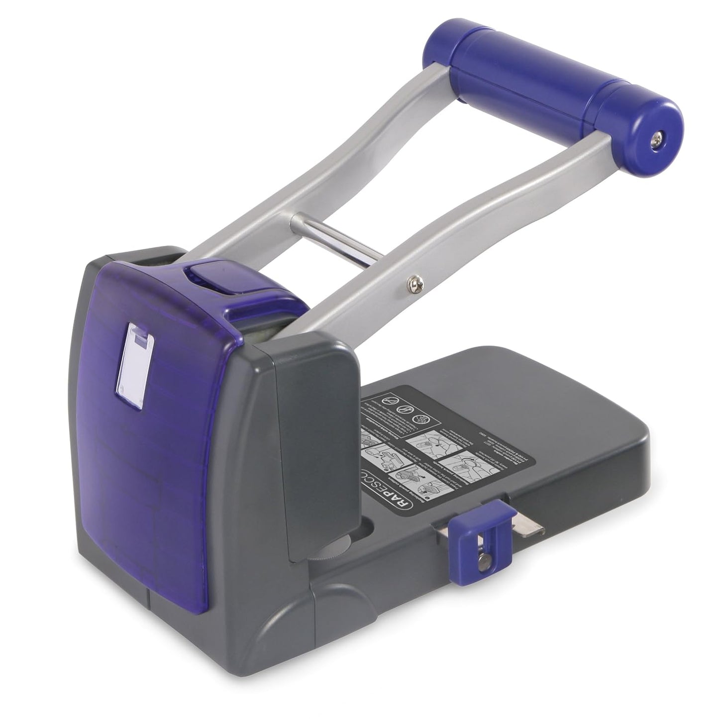 Rapesco 0247 Germ-Savvy Antibacterial, ECO P1100 Heavy Duty Punch, 100 sheet Capacity, Grey
