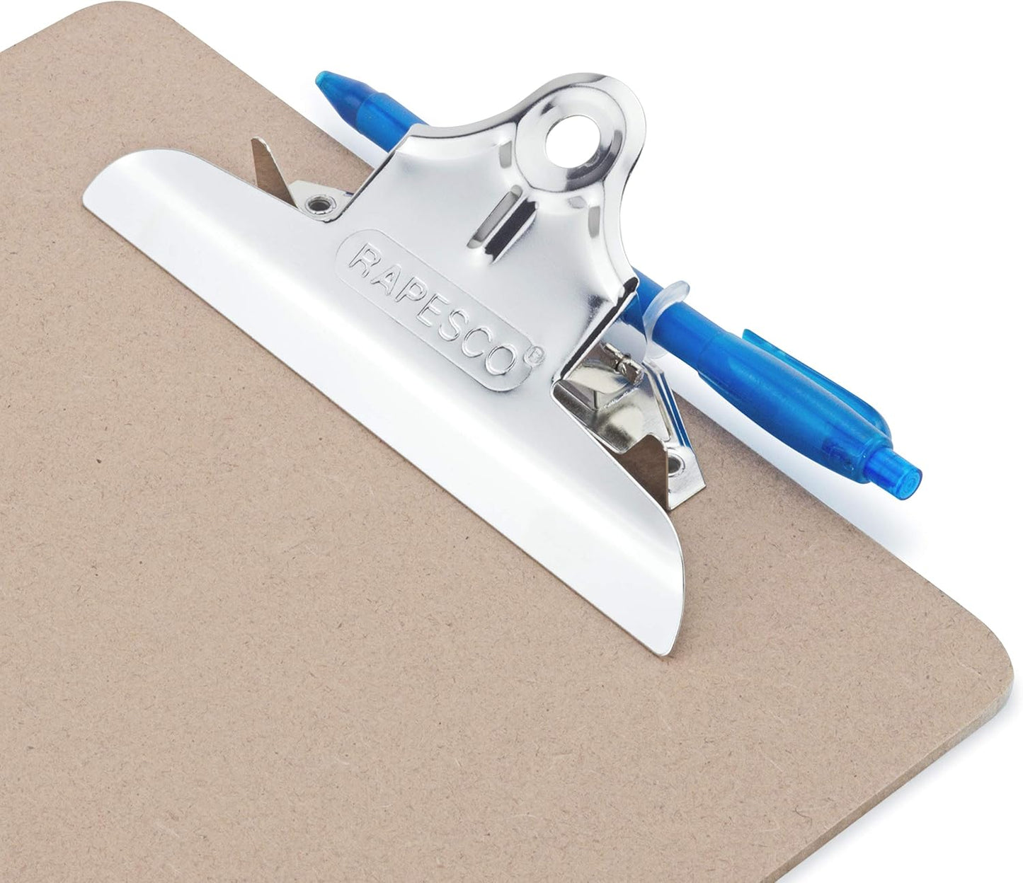 Rapesco 1402 Heavy Duty Hardboard Clipboard, A5, Brown