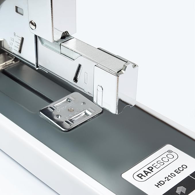 Rapesco 1397 ECO HD-210 Heavy Duty Stapler, 210 Sheet Capacity, Soft White