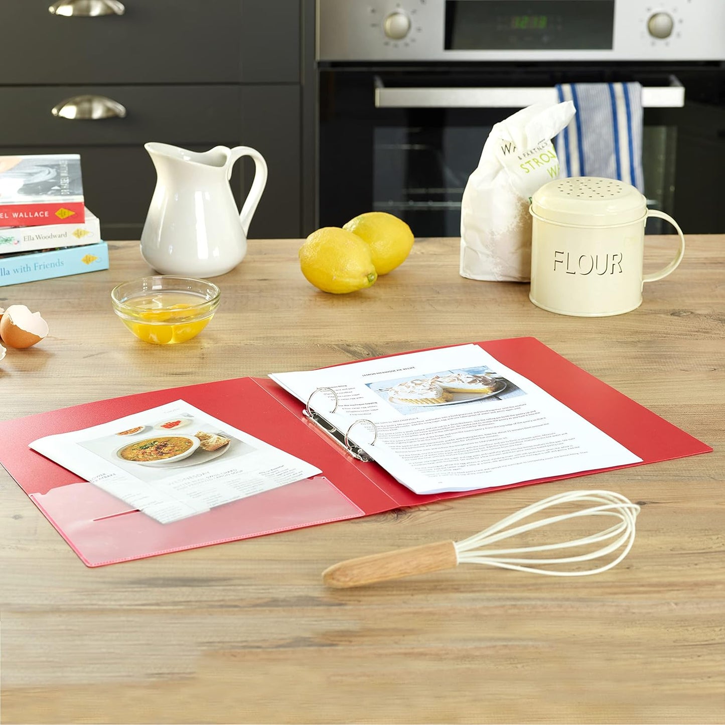 Rapesco 1720 2-Ring Binder with Antibacterial Protection, 35 mm Spine, A4, Assorted Colours, Pack of 10