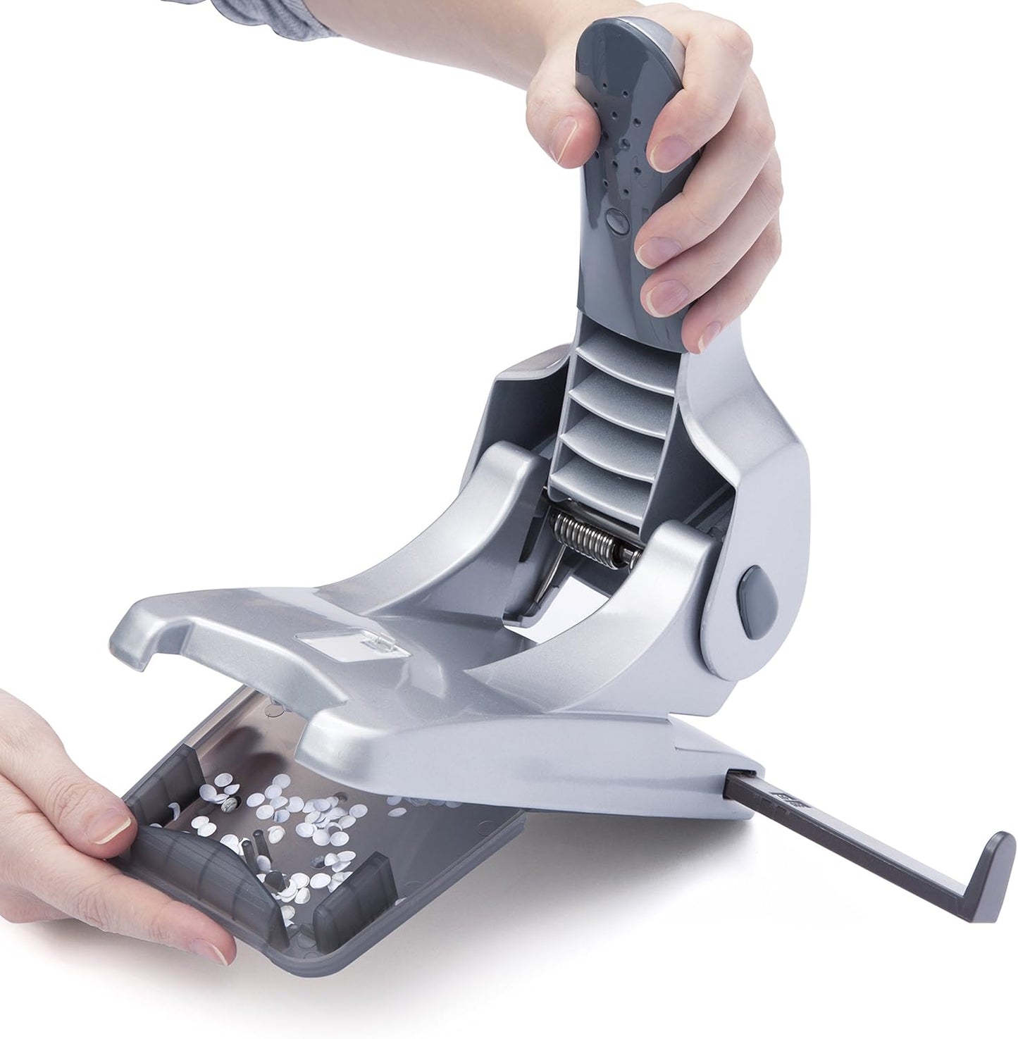 Rapesco 0732 High-Capacity Zero-65 Metal 2-Hole Punch, 65 Sheet Capacity, Silver