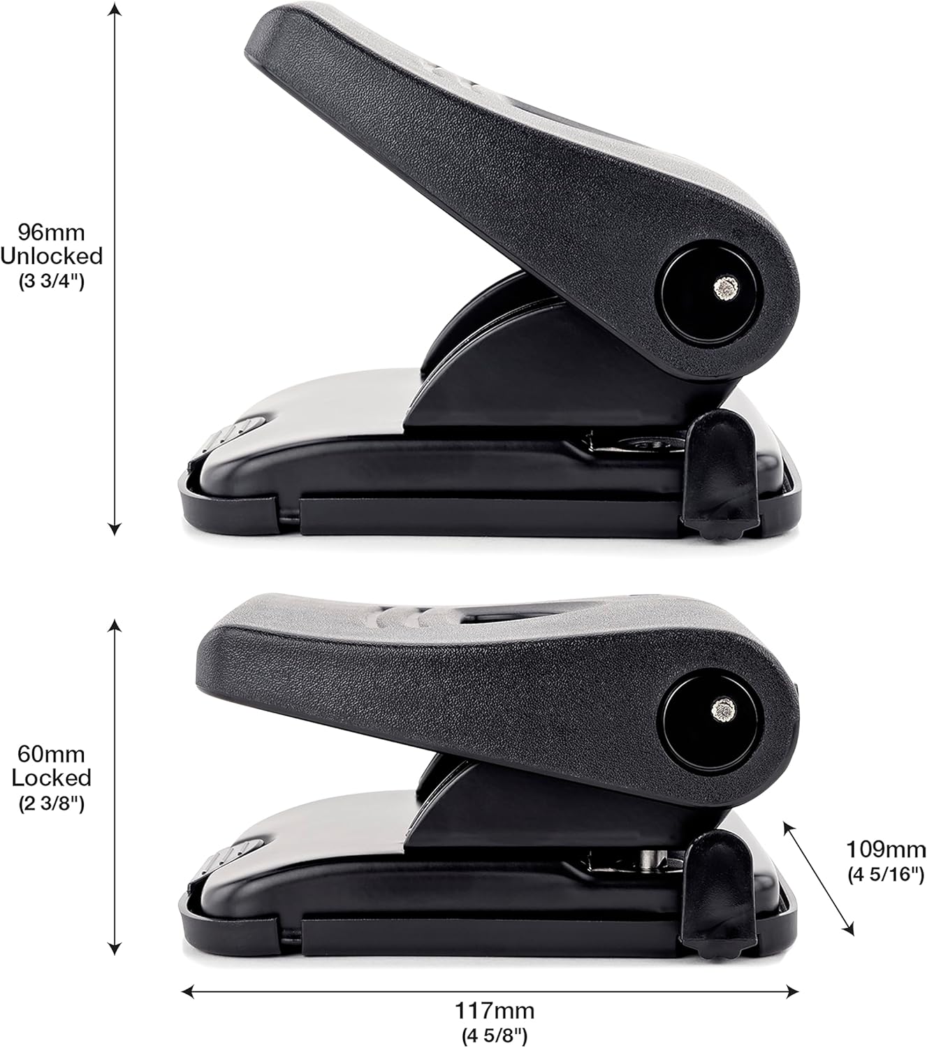 Rapesco 1738 Business Pack: Germ-Savvy Antibacterial 827-P 2-Hole Punch, 30 Sheet Capacity, Black, Pack of 3