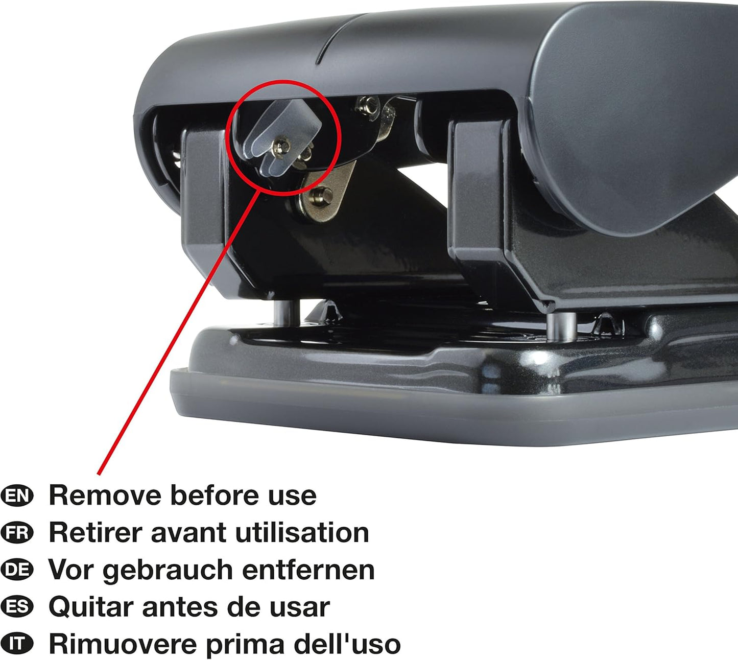 Rapesco 1233 X5-50Ps Less Effort Heavy Duty Hole Punch, 50 Sheets Capacity, Black