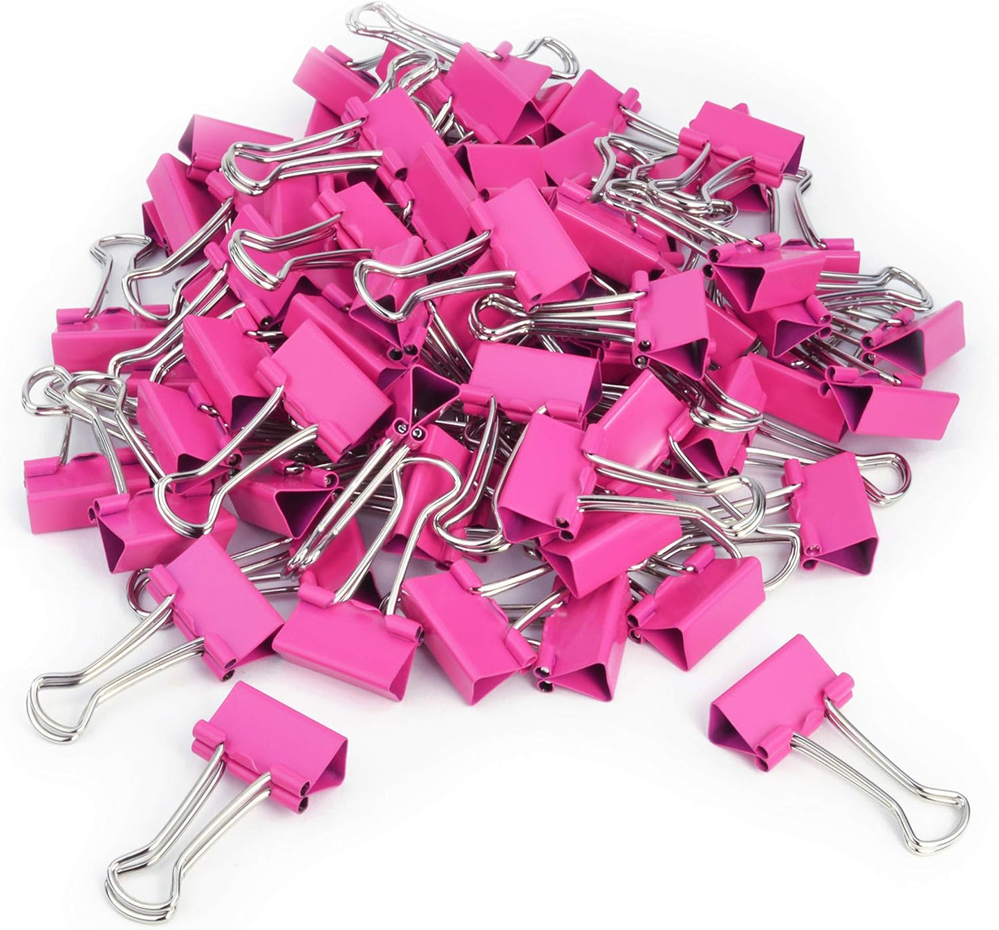 Rapesco 1491 19 mm Foldback Clips, Hot Pink, Pack of 80