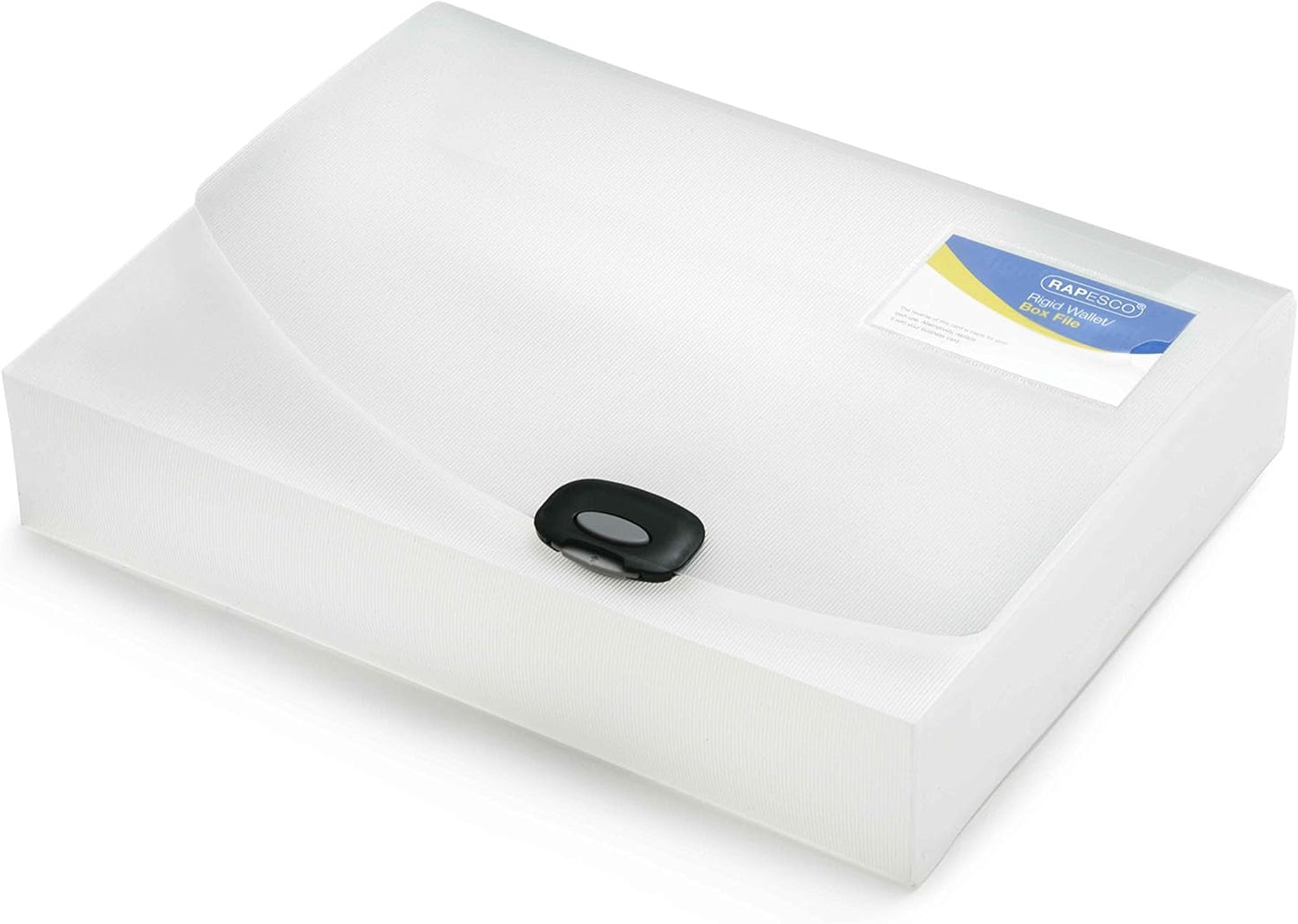 Rapesco 0714 Box File/Rigid Wallet, 60 mm Capacity for up to 600 Pages, A4, Clear