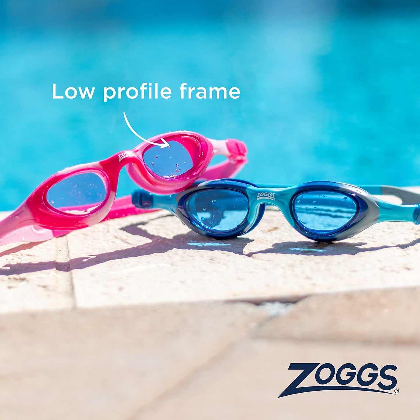 Zoggs Super Seal Kids Swimming Goggles, UV Protection, Quick Adjust Split Yoke Comfort Strap, Fog Free Clear Swim Goggle Lenses, Ages 6-14