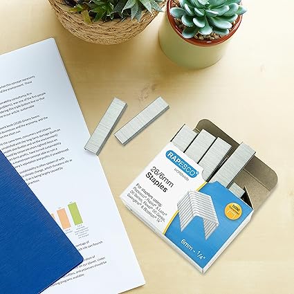 Rapesco S11662Z3 26/6mm No.56 Galvanised Staples, Box of 5000