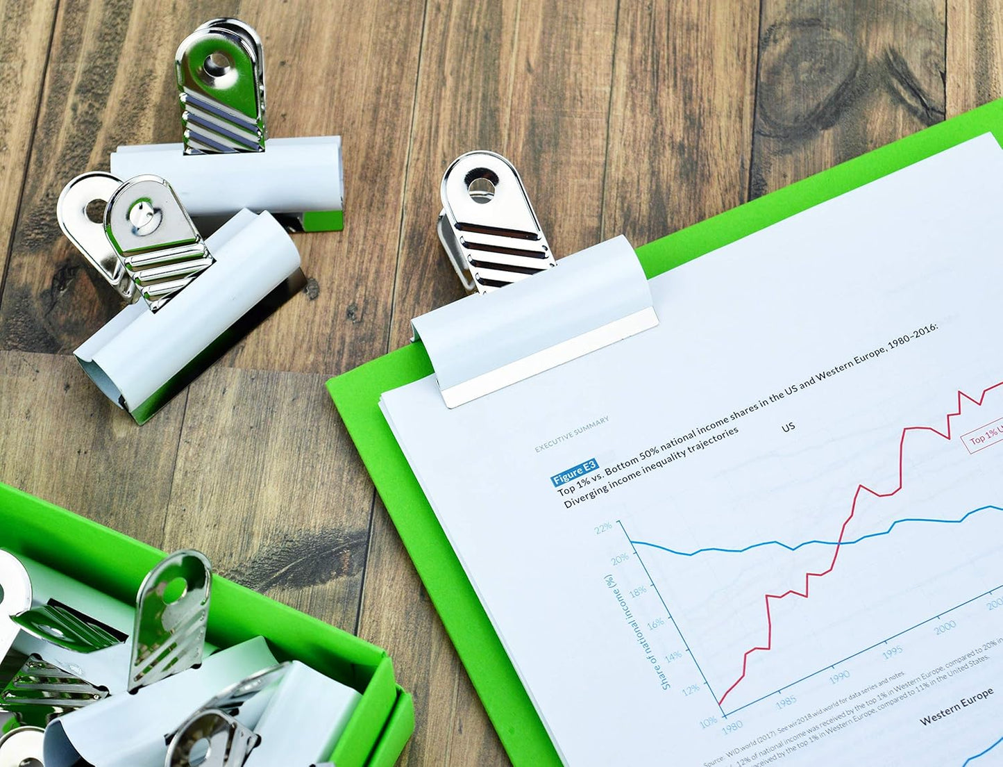 Rapesco 1504 70 mm Letter Clips, White, Pack of 10