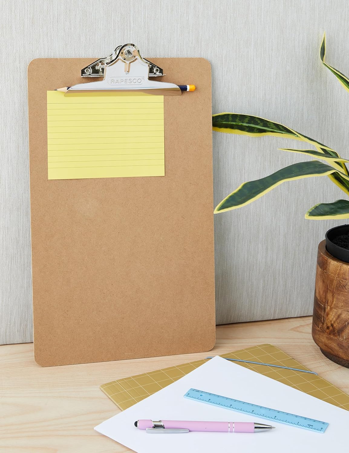 Rapesco VHBCB003 Heavy Duty Hardboard Clipboard, A4+, Brown