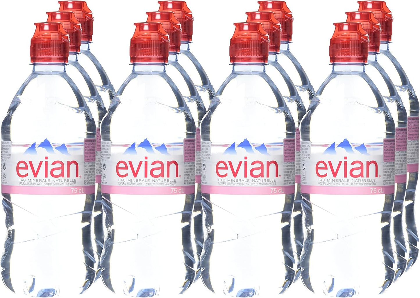 Evian Still Sports Action Natural Mineral Water 75 cl (Pack of 12)
