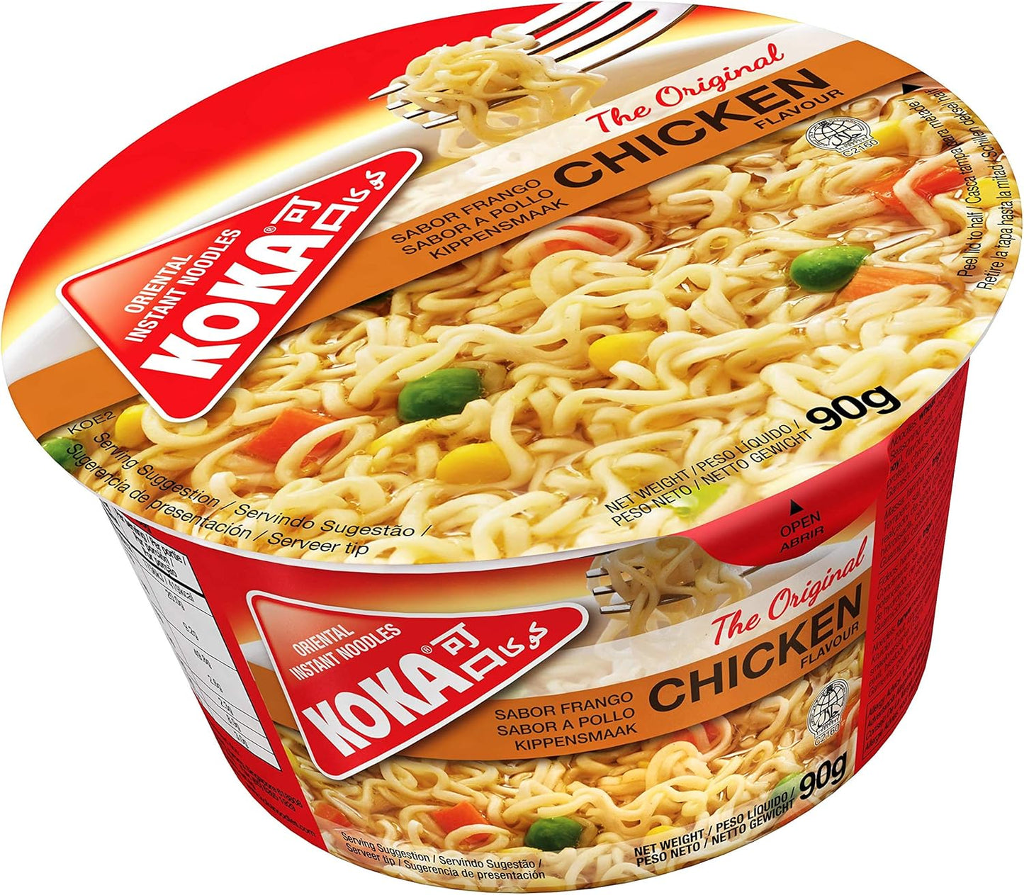 Koka Original Chicken Flavour Oriental Style Instant Noodles ,90g (Pack of 12)