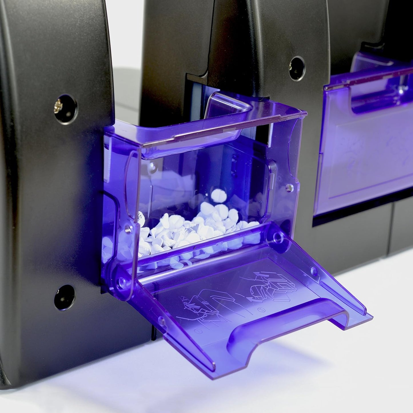 Rapesco 1272 P3100 High-Capacity 3-Hole Punch, 100 Sheet Capacity, Black and Purple