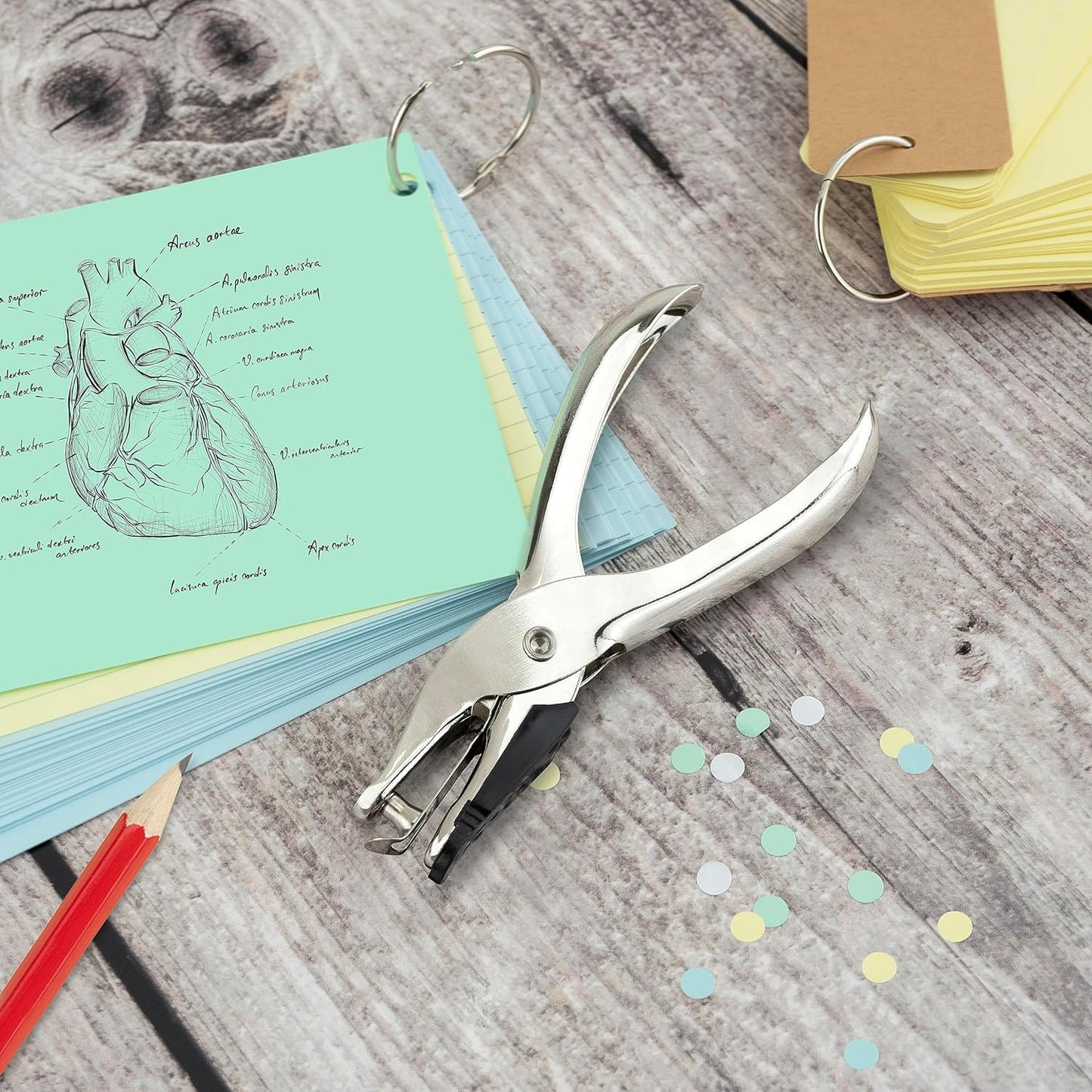 Rapesco PF25A001 Single Hole Punch Model 25, 10 Sheet Capacity, Silver