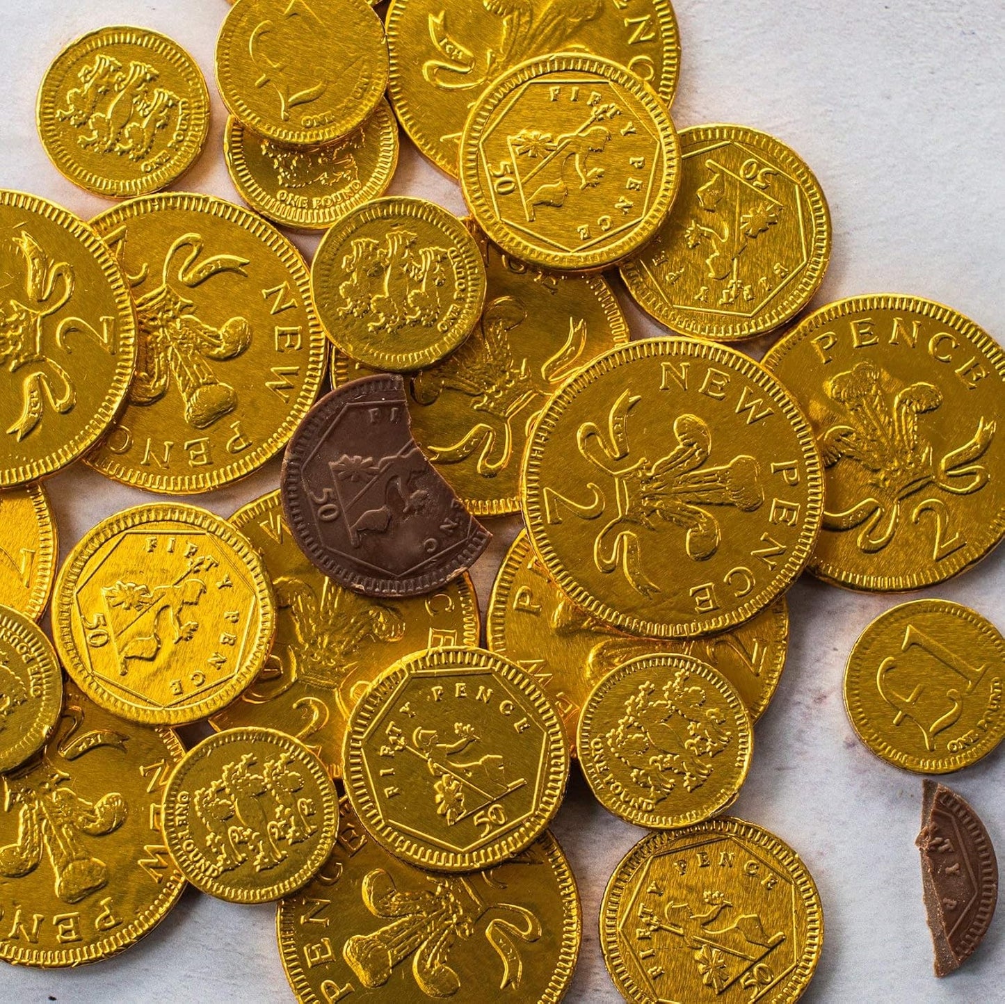 Martins Chocolatier Chocolate Coins (5 Nets) | Net of Milk Chocolate Coins | Belgian Chocolate Gift