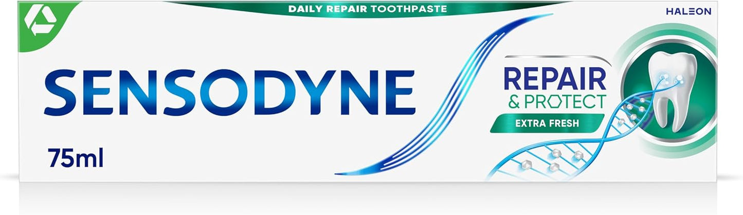 Sensodyne Toothpaste Repair and Protect, Sensitive Toothpaste for Sensitive Teeth, Extra Fresh, 75ml