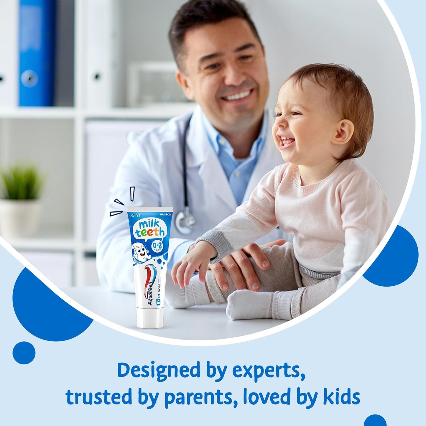 Aquafresh Milk Teeth Baby Toothpaste 0-2 years, Toddler Toothpaste for Infants, Gentle care for Milk Teeth, 50ml
